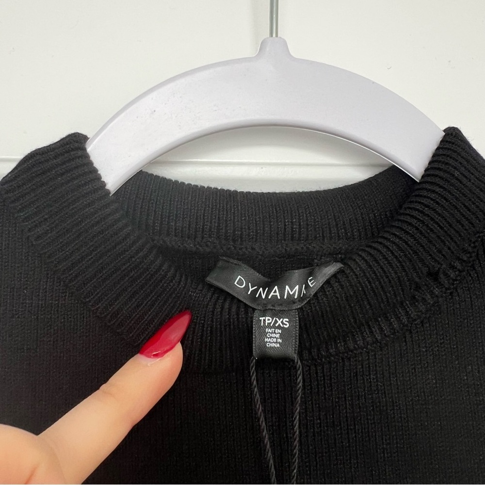 Dynamite Mock Neck Ribbed Mini Dress - Picture 6 of 8